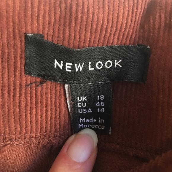 Rust/burgundy corduroy pinafore dress size 14 - Picture 3 of 4